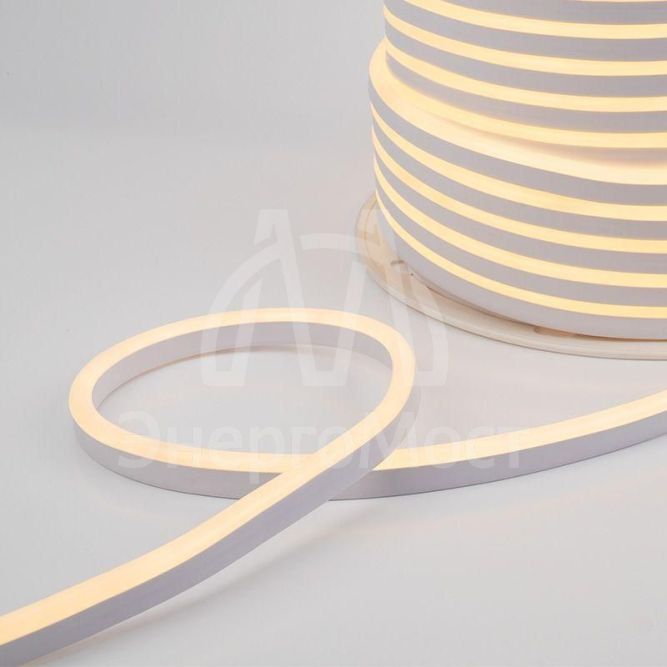 Шнур светодиодный гибкий неон LED SMD 8х16мм 120LED/м теп. бел. (уп.100м) Neon-Night 131-046