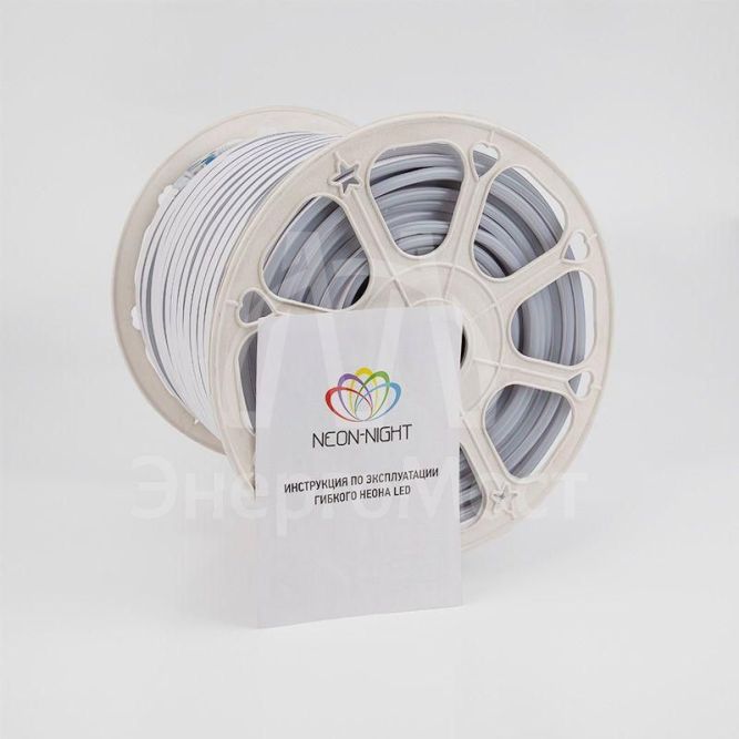 Шнур светодиодный гибкий неон LED SMD 8х16мм 120LED/м теп. бел. (уп.100м) Neon-Night 131-046