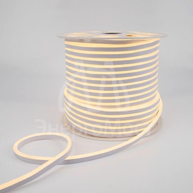 Шнур светодиодный гибкий неон LED SMD 8х16мм 120LED/м теп. бел. (уп.100м) Neon-Night 131-046