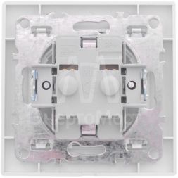 Розетка 1-м СП Минск 16А защ. шторки с заземл. бел. Basic EKF ERR16-028-100