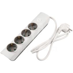 Удлинитель 4х5м с заземл. с выкл. бел. ET-04-500W (4х5.0) JAZZway 5051836