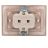 Розетка 2-м СП Мира керам. с заземл. свет. корич. перламутр LEZARD 701-3131-127