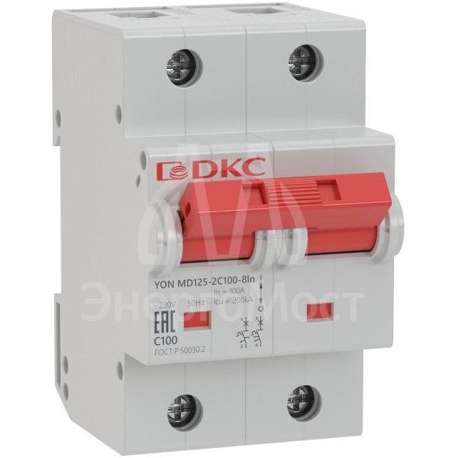 Выключатель автоматический модульный YON MD125-2C80-8ln DKC MD125-2C80