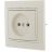 Розетка 1-м СП Мира 16А IP20 без заземл. керам. крем/крем. LEZARD 701-0303-121