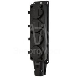 Розетка штепсельная четырехместная влагозащ. с/з 16А IP54 каучук Rexant 111-114