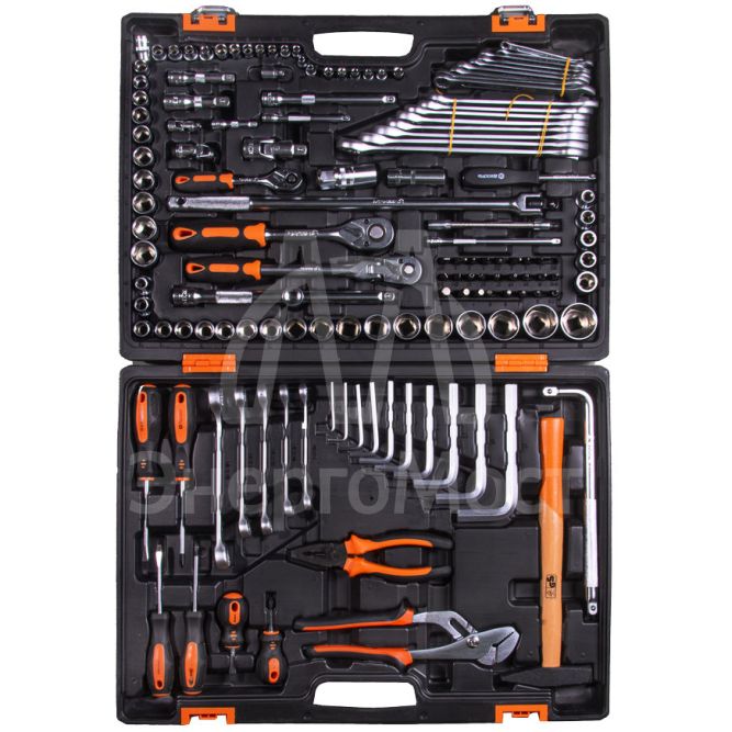 Набор инструментов, 1/2&amp;quot;, 1/4&amp;quot;, CrV, в кейсе 142 предм Вихрь