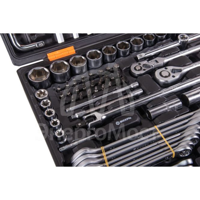 Набор инструментов, 1/2&amp;quot;, 1/4&amp;quot;, CrV, в кейсе 142 предм Вихрь