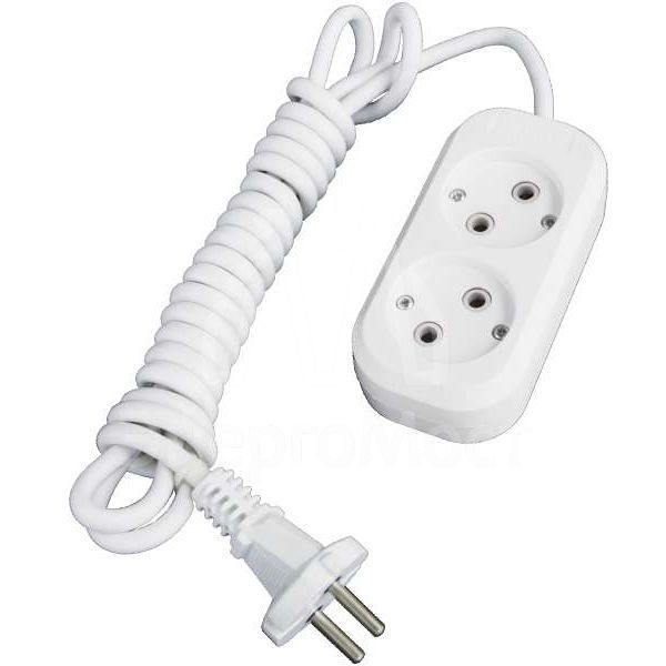 Удлинитель 2х5м без заземл. 10А IP20 Е-202 АБС-пл. ПВС 2х0.75 UNIVersal 9631961