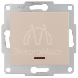 Механизм выключателя 1-кл. 1п СП Karina 10А IP20 с подсветкой крем. LEZARD 707-0388-111