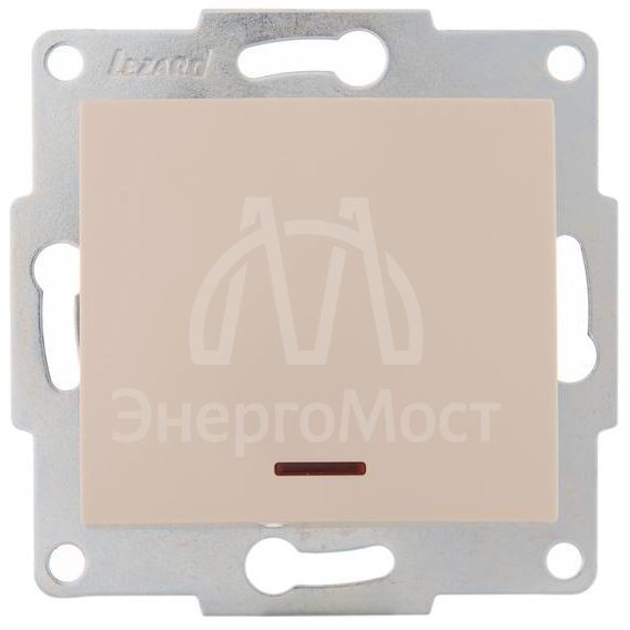 Механизм выключателя 1-кл. 1п СП Karina 10А IP20 с подсветкой крем. LEZARD 707-0388-111