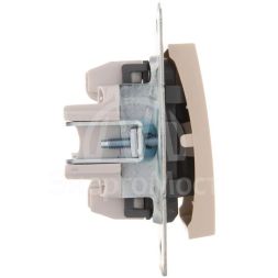 Механизм выключателя 1-кл. 1п СП Karina 10А IP20 с подсветкой крем. LEZARD 707-0388-111