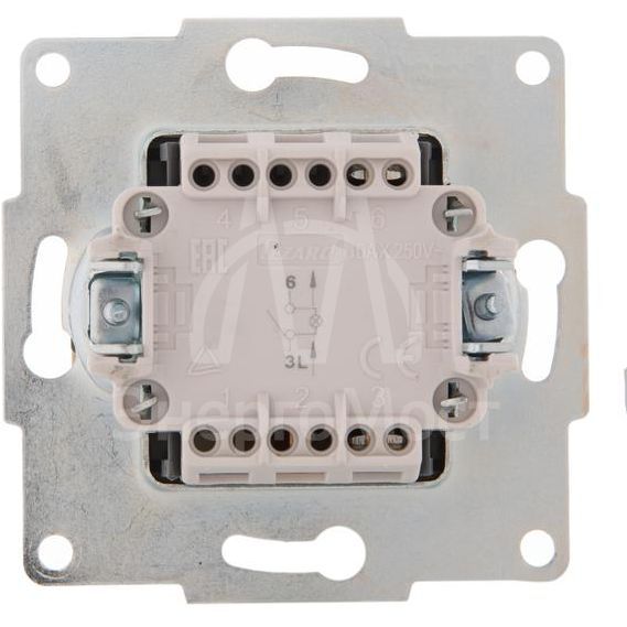 Механизм выключателя 1-кл. 1п СП Karina 10А IP20 с подсветкой крем. LEZARD 707-0388-111