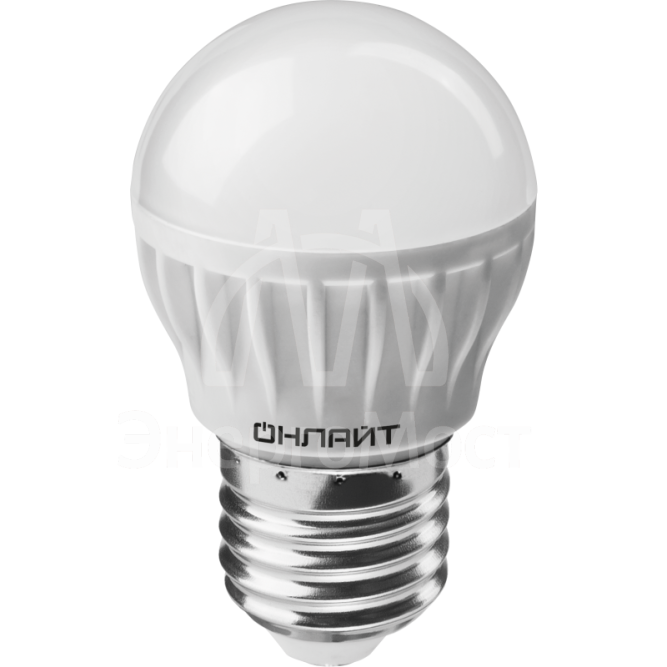 Лампа светодиодная 61 138 OLL-G45-6-230-6.5K-E27 6Вт ОНЛАЙТ 61138