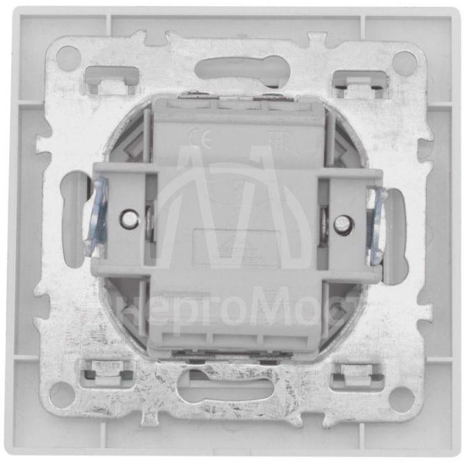 Выключатель 2-кл. СП Минск 10А IP20 с индикатором бел. Basic EKF ERV10-123-10