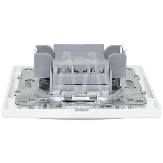 Выключатель 2-кл. СП Минск 10А IP20 с индикатором бел. Basic EKF ERV10-123-10