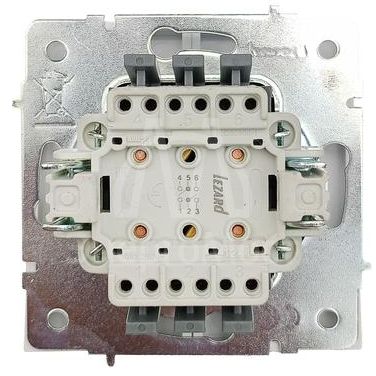 Выключатель проходной 2-кл. СП ZIMA IP20 10А безвинт. зажим бел. LEZARD 704-0288-106QC