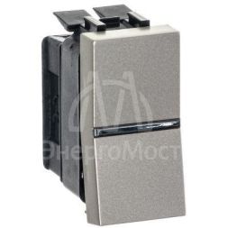 Механизм переключателя 1-кл. 1п 1мод. СП Zenit 16А IP20 с клавишей шампань ABB 2CLA210200N1901