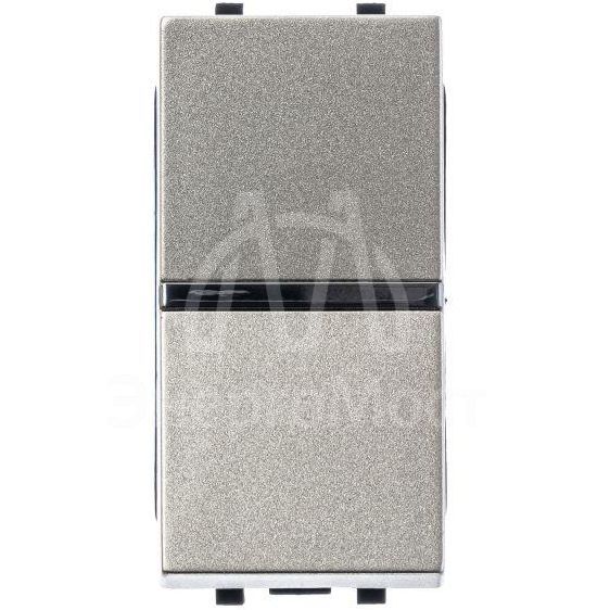 Механизм переключателя 1-кл. 1п 1мод. СП Zenit 16А IP20 с клавишей шампань ABB 2CLA210200N1901