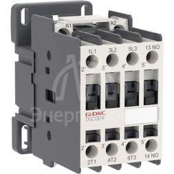 Контактор магнитный YON DSC009 9A 4кВт AC3 3P кат.220В AC 1НО YON DSC009-3C10A230