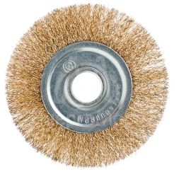 Щётка для УШМ Вихрь плоская, латунированная, 125 мм