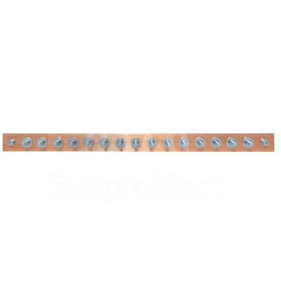 Шина заземляющая главная с изоляторами на 15 подключений ГЗШ-15 Сu EKF gc-e2015