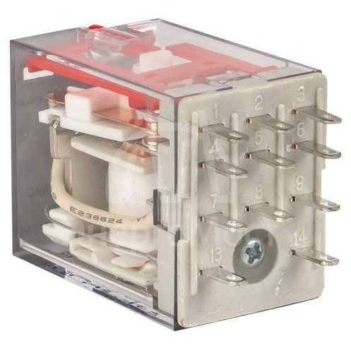 Реле промежуточное RPAt 22/3 10А 230В AC с кнопкой и мех. индикацией AVERES EKF rpat-22-3-230AC