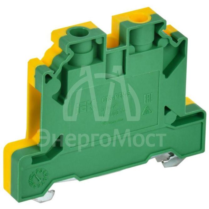 Колодка клеммная CTS-PEN земля 6кв.мм жел./зел. IEK YCT11-00-K52-006