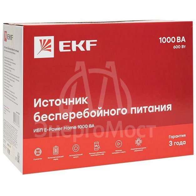 Источник бесперебойного питания линейно-интерактивный E-Power Home 1000ВА PROxima EKF SSW-1000