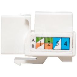 Модуль Keystone RJ45 кат.5E неэкранир. 110 IDC 90град. бел. TERACOM PRO EKF TRP-KSTN-90D-5EUTP-WH