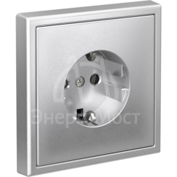 Розетка ArtGallery 16А с заземл. со шторками быстрозажим. клем. механизм алюм. SE GAL000345S