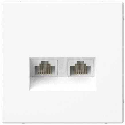 Розетка компьютерная 2-м ArtGallery RJ45 + RJ45 кат.5E механизм бел. SE GAL000185