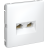 Розетка компьютерная 2-м ArtGallery RJ45 + RJ45 кат.5E механизм бел. SE GAL000185