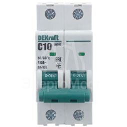 Выключатель автоматический модульный 2п C 10А 6кА ВА-103  SchE 12287DEK