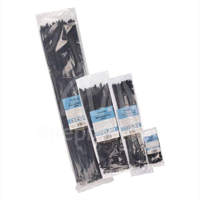 Хомут кабельный КСС &amp;quot;NORD&amp;quot; 5х300 черн. (уп.100шт) КВТ 79751