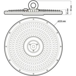 Светильник светодиодный PHB NLO 02 50Вт 5000К 90град. IP65 для высоких пролетов (high bay) JazzWay 5040373