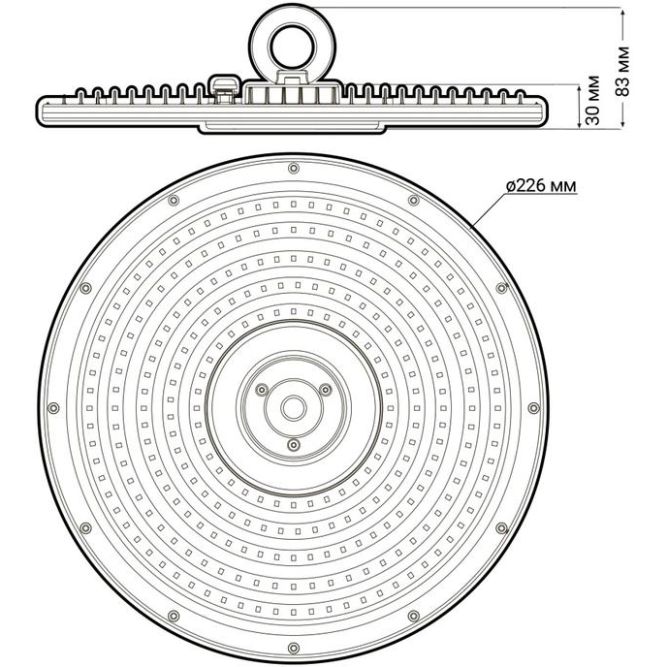 Светильник светодиодный PHB NLO 02 50Вт 5000К 90град. IP65 для высоких пролетов (high bay) JazzWay 5040373