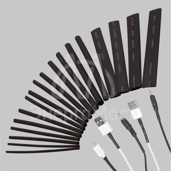 Набор трубок термоусадочных тонкостен. №5 (СТАНДАРТ) Rexant 29-0105