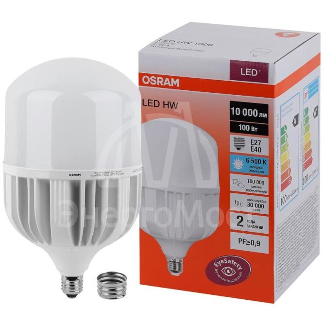 Лампа светодиодная LED HW T 100Вт (замена 1000Вт) матовая 6500К холод. бел. E27/E40 10000лм угол пучка 200град. 140-265В PF&amp;amp;gt;/=09 OSRAM 4058075577015