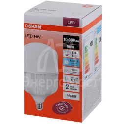 Лампа светодиодная LED HW T 100Вт (замена 1000Вт) матовая 6500К холод. бел. E27/E40 10000лм угол пучка 200град. 140-265В PF&amp;amp;gt;/=09 OSRAM 4058075577015