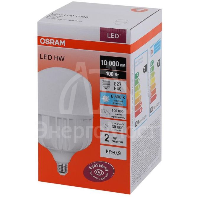 Лампа светодиодная LED HW T 100Вт (замена 1000Вт) матовая 6500К холод. бел. E27/E40 10000лм угол пучка 200град. 140-265В PF&amp;amp;gt;/=09 OSRAM 4058075577015