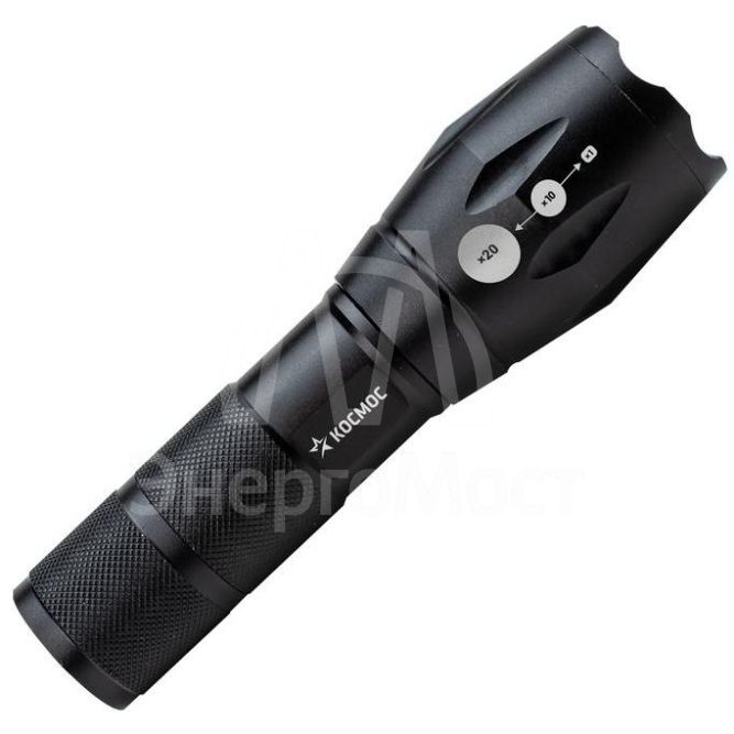 Фонарь Premium 5Вт Q5 LED питание 1х3.7В 18650 Li-on авиац. алюмин. КОСМОС KosAL_5W