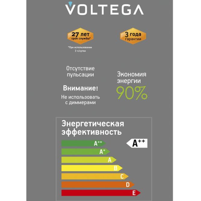 Лампа светодиодная филаментная Loft 271 GMS022 4Вт 3000К E27 Voltega 8573