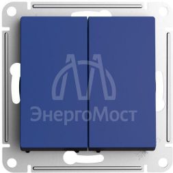 Переключатель перекрестный 2-кл. AtlasDesign 2хсх.7 10АХ механизм аквамарин SE ATN001173