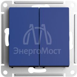 Переключатель перекрестный 2-кл. AtlasDesign 2хсх.7 10АХ механизм аквамарин SE ATN001173