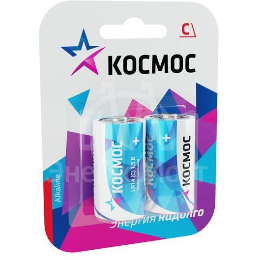 Элемент питания алкалиновый LR LR14 Максимум BP2 (блист.2шт) Космос KOCLR14MAX2BL