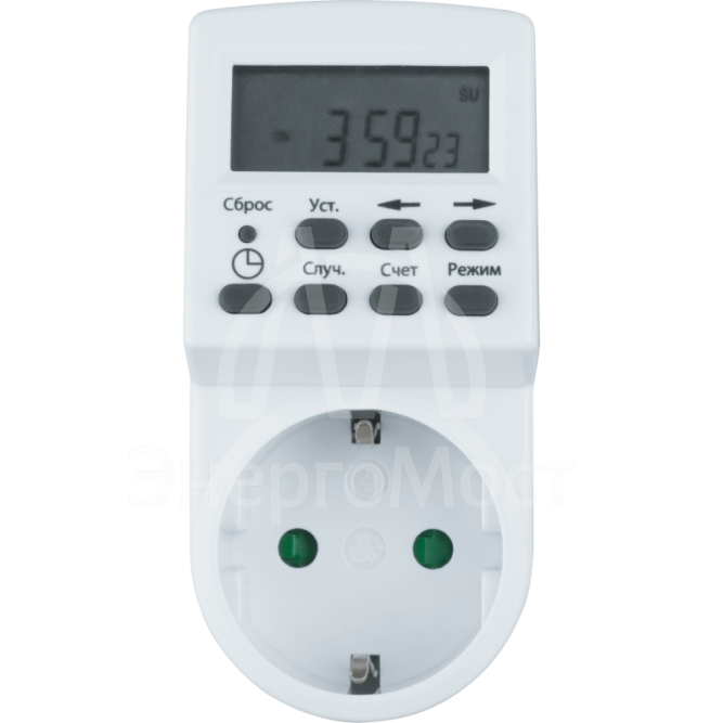 Таймер 61 555 NTR-E-S01-WH розет. электрон. Navigator 61555