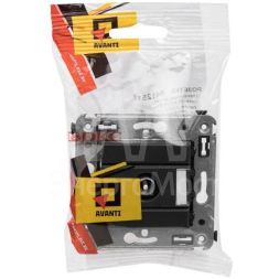 Розетка телевизионная проходная TV СП Avanti &amp;quot;Черный матовый&amp;quot; DKC 4412513