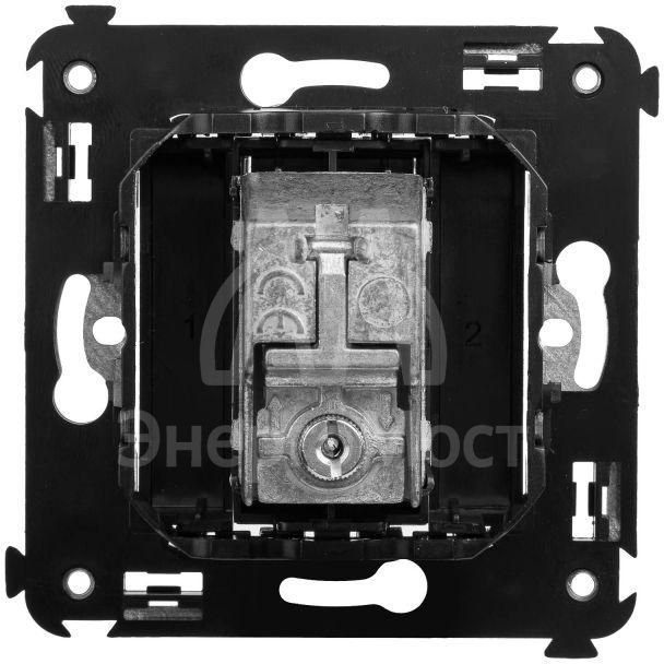 Розетка телевизионная проходная TV СП Avanti &amp;quot;Черный матовый&amp;quot; DKC 4412513