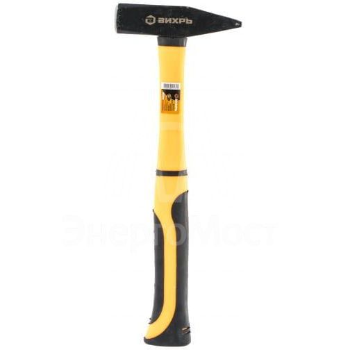Молоток 600г квадр. боек фиберглассовая двухкомпонентная ручка Вихрь 73/6/8/6