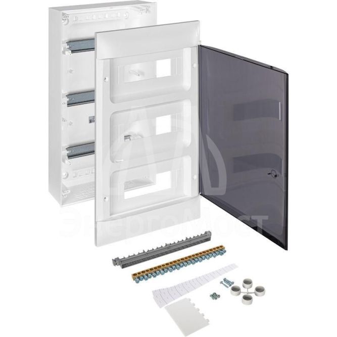 Щиток пластиковый навесной Practibox S 3х12 дым. дверь Leg 135613